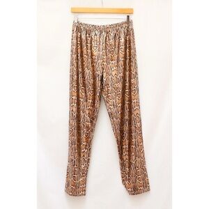 CBR bronze animal print leggings metallic snakeskin NWOT brand new Large L brown